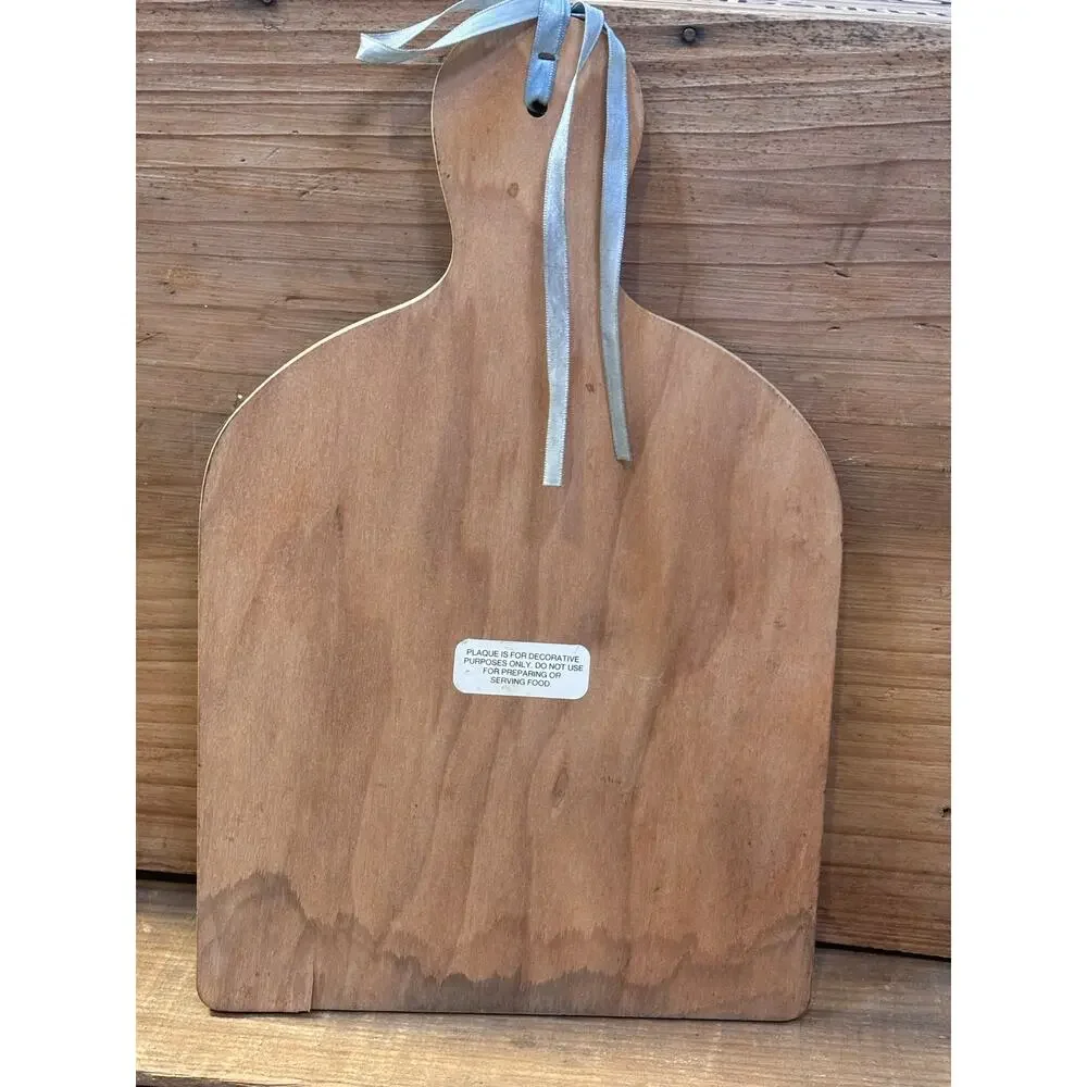 Vintage 1990s Decorative Cutting Board Pennsylvania Dutch Folk Art Shelf Sitter!